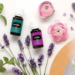 Peppermint and lavender essential oils