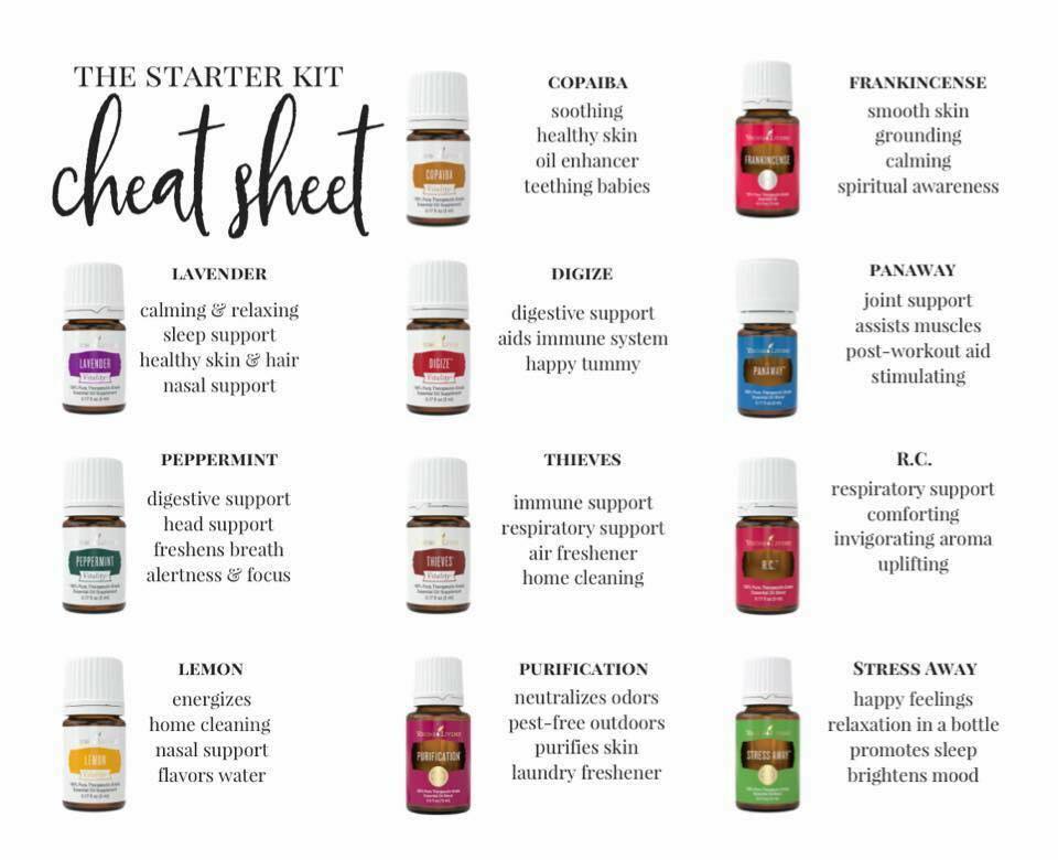 Young Living Premium Starter Kit Essential Oils and what they do